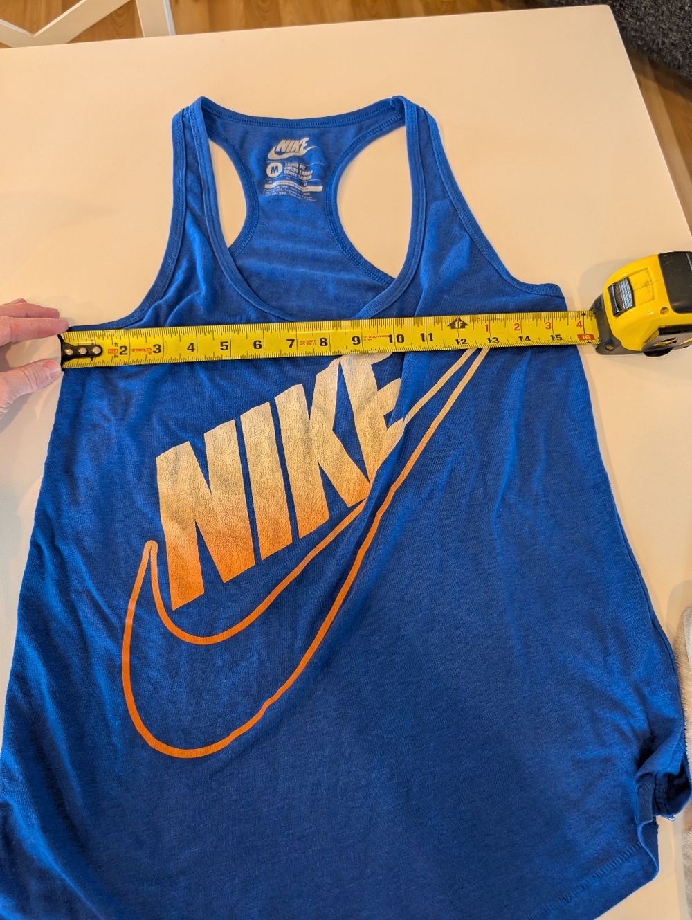 Nike Blue Racerback Tank with Gradient Logo - Picture 7 of 8